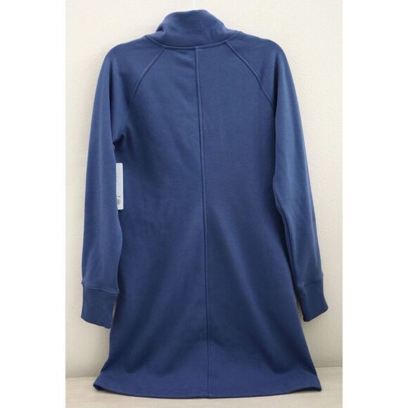 Athleta 787313-002 Women's Sz S Chrome Blue Cozy Karma L/S Sweatshirt Dress - Picture 2 of 15